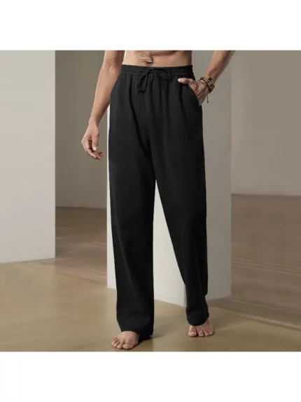 Men'S Hip Hop Linen Breathable Loose