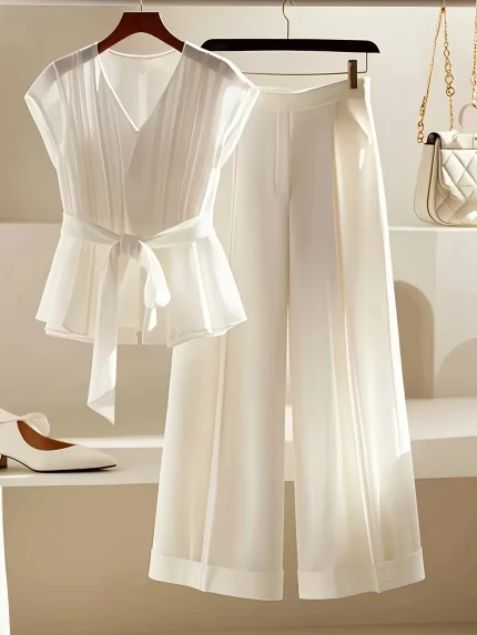 Summer Suit Women 2025 New Fashion French Solid Color