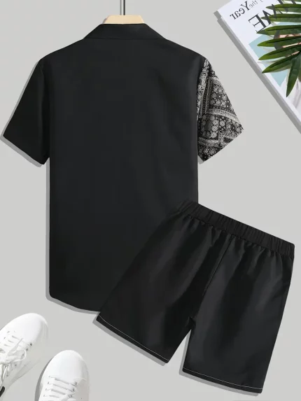 Patchwork Printed Shorts