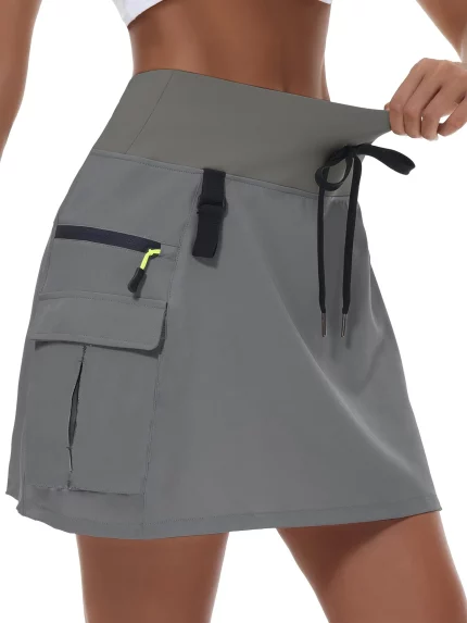 Women's High-Waisted Golf Casual Pants with Zipper and Multiple Pockets for Outdoor