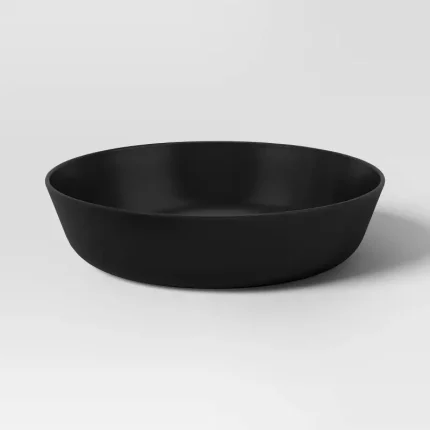 40.58oz Black Plastic Dinner Bowl - Round, Deep Bowl for Soups