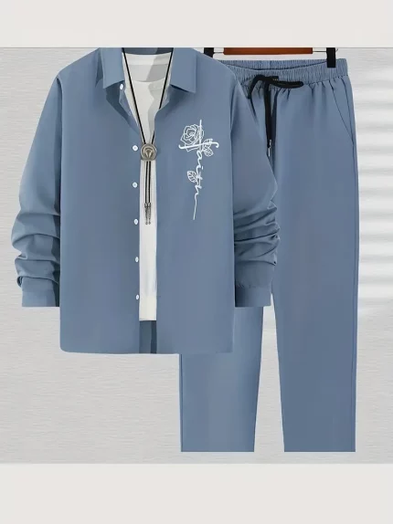 Button Up Collar Long Sleeved Shirt