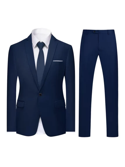 Men's Business Casual Suit Two-Piece with Jacket