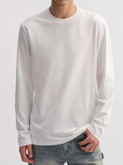 Men's Long Sleeve Crew Neck T-Shirt - Breathable