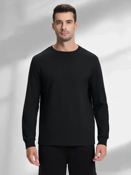 3 Essential Long Sleeved, Pure Cotton Round Neck