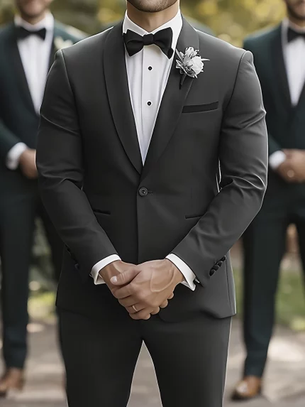 Men'S High-Quality New Two-Piece Suits for Weddings, Events, Graduations