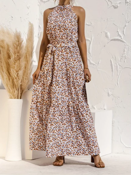 Women's Floral maxi dress - Elegant party & wedding guest gown