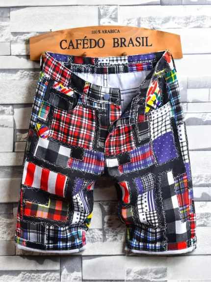 Men'S Summer Streetwear Floral Print Casual Shorts - Loose Fit