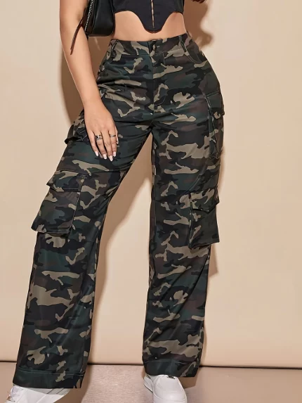 Women'S Camouflage Cargo Pants - 2025 Fall Military-Inspired Design