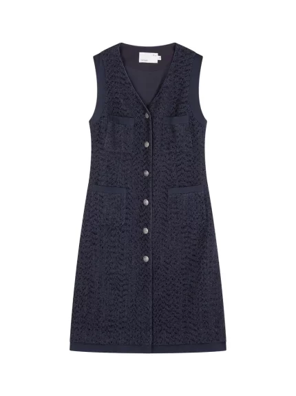 IHIMI Sleeveless Small Fragrant Style Dress for Women