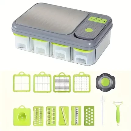 9-in-1 Multifunctional Vegetable Chopper & Fruit Slicer ?C Manual