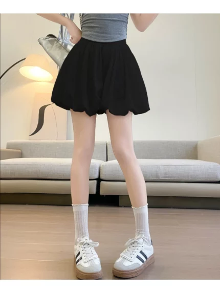 Women's High Waist Denim Shorts - Bohemian Loose Fit Anti-Peep
