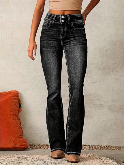 2025 new European and American Women's high-waisted, fashionable