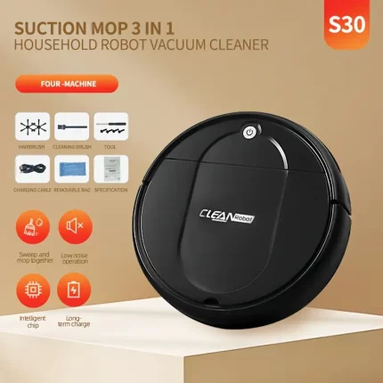 Robot Vacuum Cleaner, 3-in-1, Integrates Sweeping, Robotic Vacuum