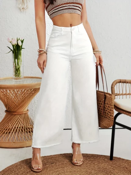 5019 Women's High-Waisted Stretch Jeans - Non-Transparent